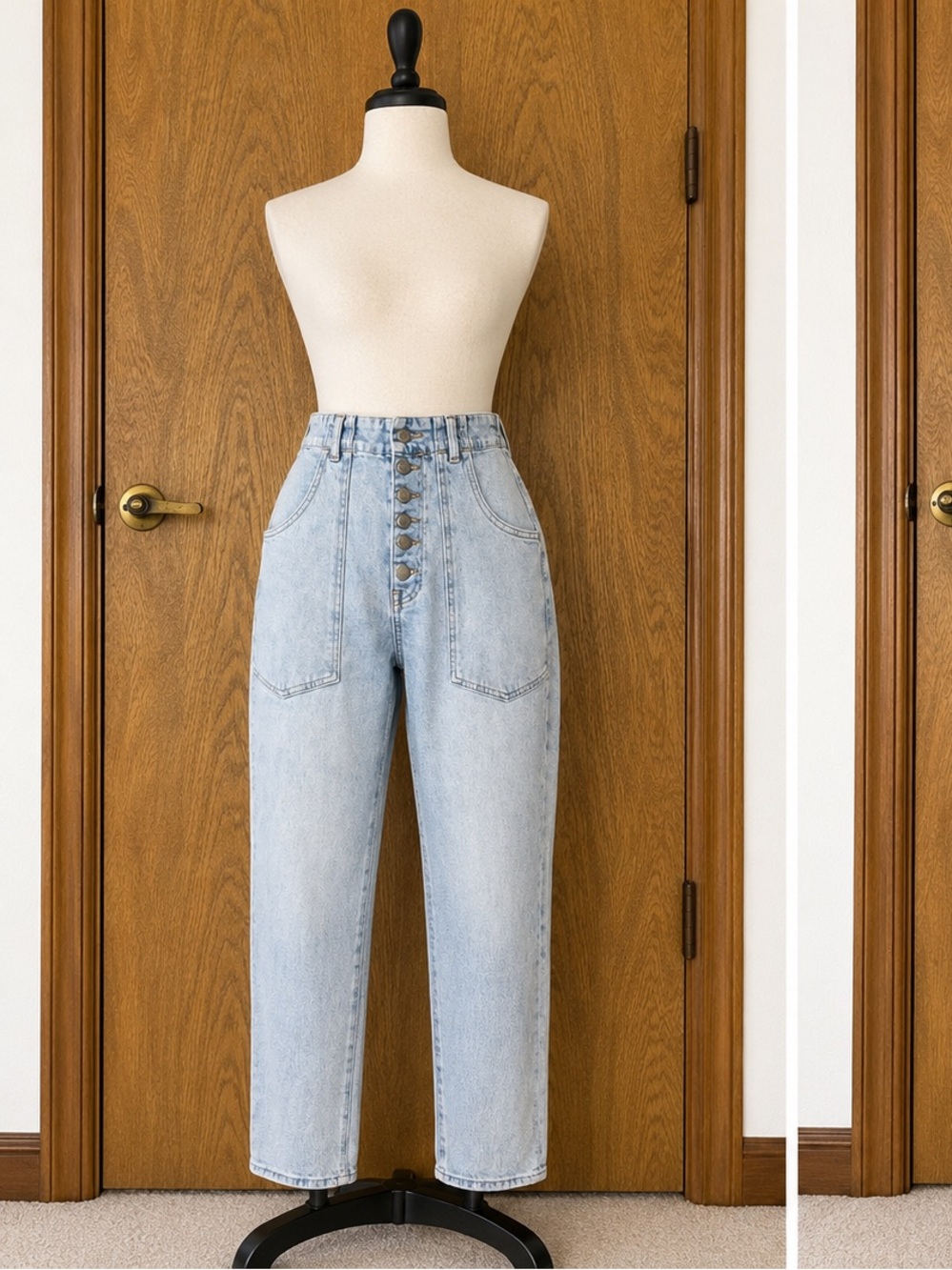 Veronica Beard Arya Straight Jeans Size 26 High Rise Light Wash Designer Denim